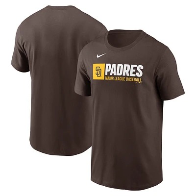 Men's Nike  Brown San Diego Padres Team Block T-Shirt