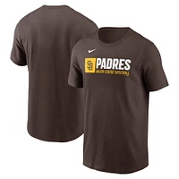 Men's Nike  Brown San Diego Padres Team Block T-Shirt