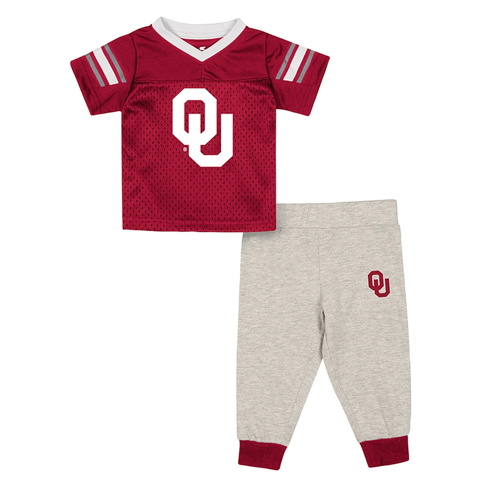 Infant Colosseum Oklahoma Sooners Field Time Football Jersey & Pants Set