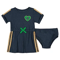 Girls Newborn & Infant Colosseum Navy Notre Dame Fighting Irish Xur Dress and Bloomer Set