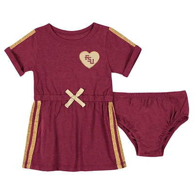 Girls Newborn & Infant Colosseum Garnet Florida State Seminoles Xur Dress and Bloomer Set