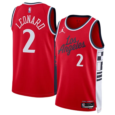 Unisex Jordan Brand Kawhi Leonard Red LA Clippers 2024/25 Swingman Jersey - Statement Edition