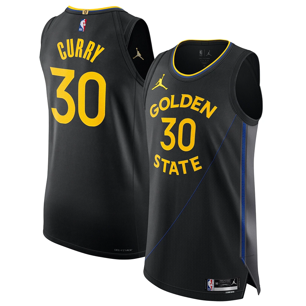 Men's Jordan Brand Stephen Curry Black Golden State Warriors 2024/25 Authentic Jersey - Statement Edition