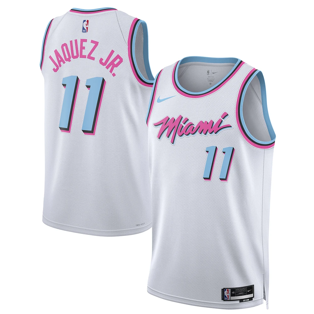 Unisex Nike Jaime Jaquez Jr. White Miami Heat 2024/25 Swingman Player Jersey - City Edition