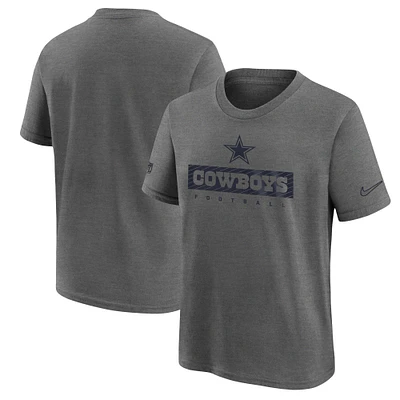 Youth Nike Gray Dallas Cowboys 2024 Sideline Legend Performance T-Shirt