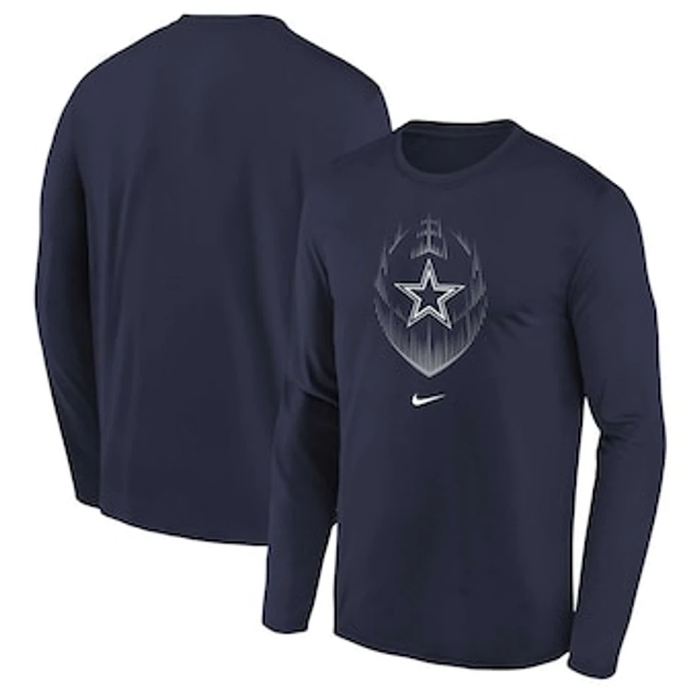 Youth Nike Navy Dallas Cowboys Legend Icon Long Sleeve T-Shirt