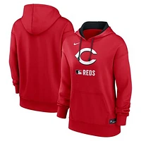 Women's Nike Red Cincinnati Reds Authentic Collection Performance Pullover Hoodie