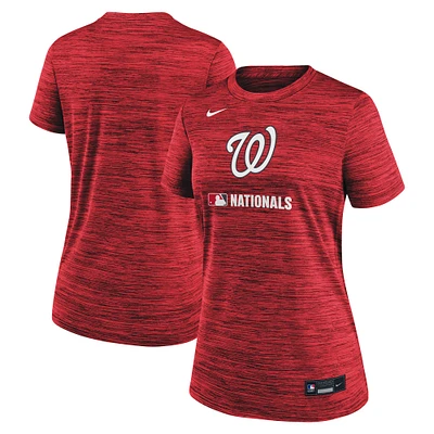 Women's Nike  Red Washington Nationals Authentic Collection Velocity Performance T-Shirt