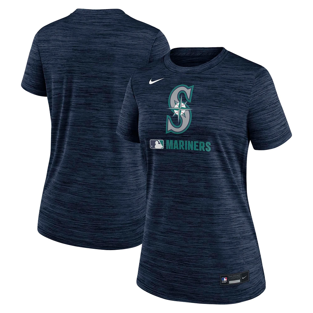 Women's Nike  Navy Seattle Mariners Authentic Collection Velocity Performance T-Shirt