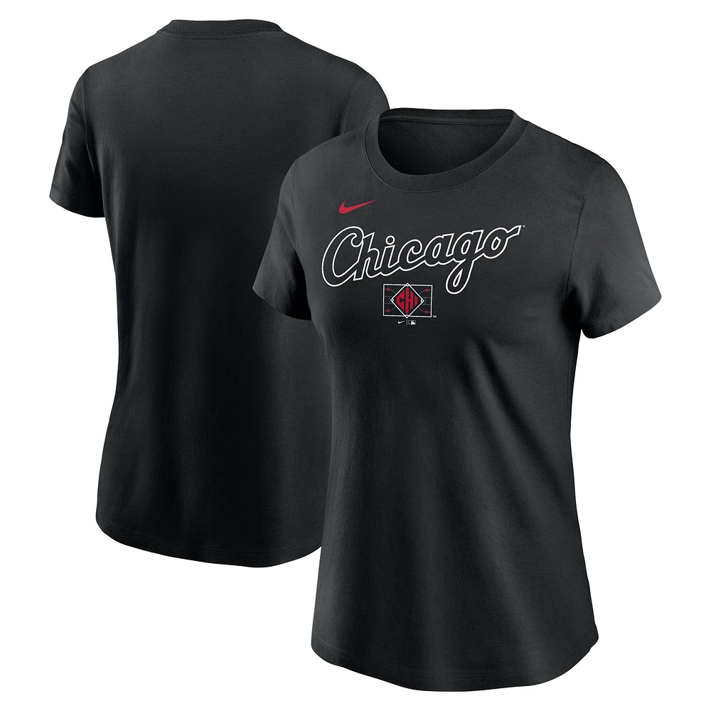 Women's Nike Black Chicago White Sox 2025 City Connect Wordmark T-Shirt