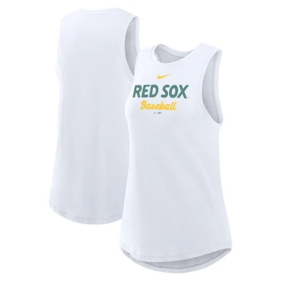 Women's Nike  White Boston Red Sox 2025 City Connect Tricode High Neck Tank Top
