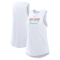 Women's Nike White San Diego Padres City Connect Tricode High Neck Performance Tank Top