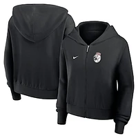 Women's Nike Black Cincinnati Reds Full-Zip Hoodie