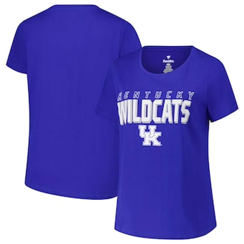 Women's Fanatics Royal Kentucky Wildcats Plus Lean Scoop Neck T-Shirt