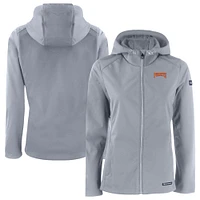 Women's Cutter & Buck Gray Pittsburgh Pirates Evoke Eco Softshell Recycled Full-Zip Jacket