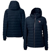 Women's Cutter & Buck Navy Cleveland Guardians  Mission Ridge Repreve Eco Insulated Puffer Jacket
