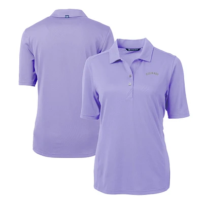 Women's Cutter & Buck  Lavender Colorado Rockies DryTec Virtue Eco Pique Recycled Polo