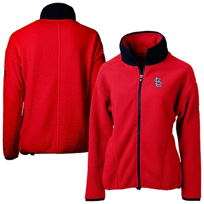 Women's Cutter & Buck Red St. Louis Cardinals  Cascade Eco Sherpa Full-Zip Fleece Jacket