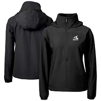 Women's Cutter & Buck Black Chicago White Sox Cooperstown Collection Charter Eco Recycled Half-Zip Anorak Jacket