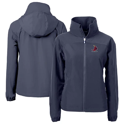 Women's Cutter & Buck Navy St. Louis Cardinals Cooperstown Collection Charter Eco Recycled Full-Zip Jacket