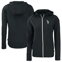 Women's Cutter & Buck Black Athletics Daybreak Eco Recycled Full-Zip Hoodie Jacket