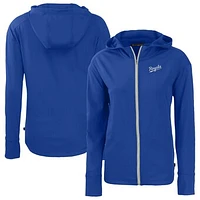 Women's Cutter & Buck Royal Kansas City Royals  Daybreak Eco Recycled Full-Zip Hoodie Jacket