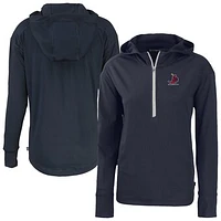 Women's Cutter & Buck Navy St. Louis Cardinals Daybreak Eco Recycled Half-Zip Hoodie