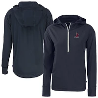 Women's Cutter & Buck Navy St. Louis Cardinals Daybreak Eco Recycled Half-Zip Hoodie
