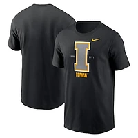 Men's Nike Black Iowa Hawkeyes Campus Local T-Shirt