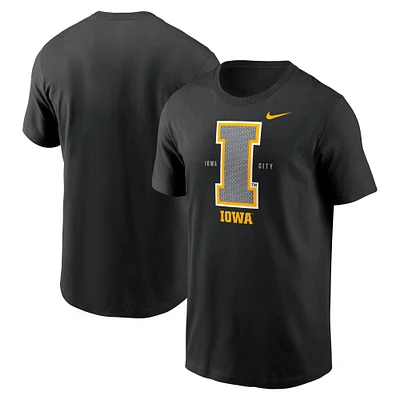 Men's Nike Black Iowa Hawkeyes Campus Local T-Shirt