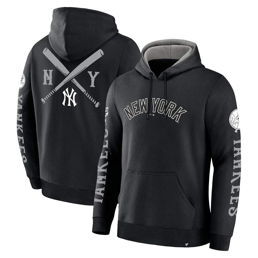 Men's Fanatics  Black New York Yankees Big City Legacy Fleece Pullover Hoodie