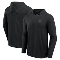 Men's Fanatics Black Chicago Cubs Front Office Power Mono Long Sleeve Hoodie T-Shirt