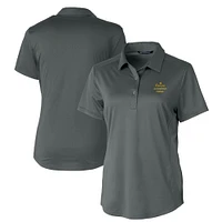 Women's Cutter & Buck Gray Notre Dame Fighting Irish Play Like A Champion Today Prospect Eco Textured Stretch Recycled DryTec Polo