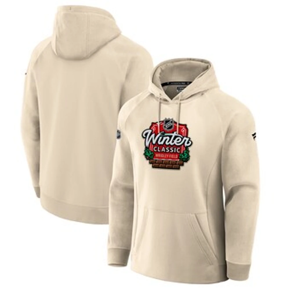 Men's Fanatics Natural 2025 NHL Winter Classic Authentic Pro Fleece Pullover Hoodie