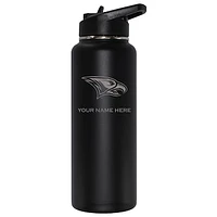 The Memory Company Black North Carolina Central Eagles 34oz. Personalized Team Logo Laser Etch Quencher Bottle