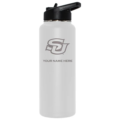 The Memory Company White Southern University Jaguars 34oz. Personalized Team Logo Direct Print Quencher Bottle