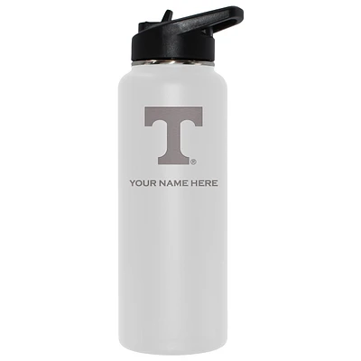 The Memory Company White Tennessee Volunteers 34oz. Personalized Team Logo Direct Print Quencher Bottle