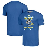 Men's Homage Puka Nacua Royal Los Angeles Rams NFL Blitz Player Tri-Blend T-Shirt