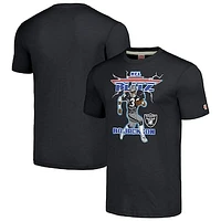 Men's Homage Bo Jackson Charcoal Las Vegas Raiders NFL Blitz Retired Player Tri-Blend T-Shirt