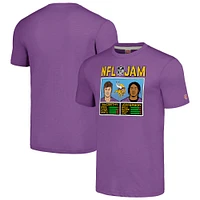 Men's Homage J.J. McCarthy & Justin Jefferson Purple Minnesota Vikings NFL Jam Tri-Blend T-Shirt