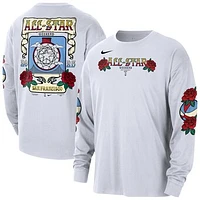 Men's Jordan Brand White 2025 NBA All-Star Weekend Oversized Max90 Long Sleeve T-Shirt