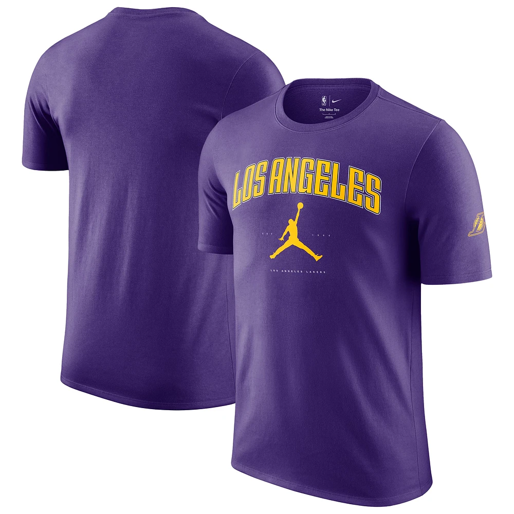 Unisex Jordan Brand Purple Los Angeles Lakers Essential Cities T-Shirt