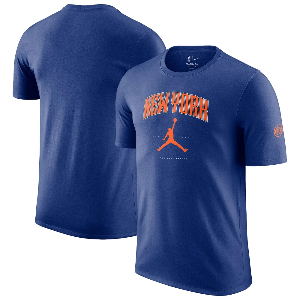 Unisex Jordan Brand Blue New York Knicks Essential Cities T-Shirt