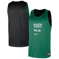 Men's Nike Kelly Green/Black Boston Celtics Courtside Reversible Mesh Practice Jersey