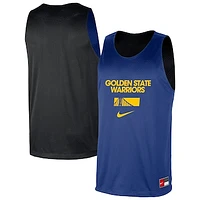 Men's Nike Royal/Black Golden State Warriors Courtside Reversible Mesh Practice Jersey