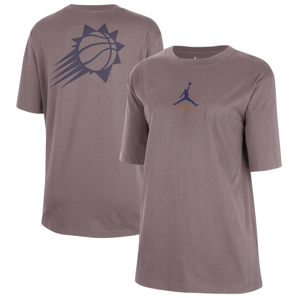 Women's Jordan Brand  Charcoal Phoenix Suns Courtside Statement Edition Boyfriend T-Shirt