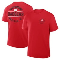 Men's Fanatics  Red Wisconsin Badgers Fastbreak T-Shirt