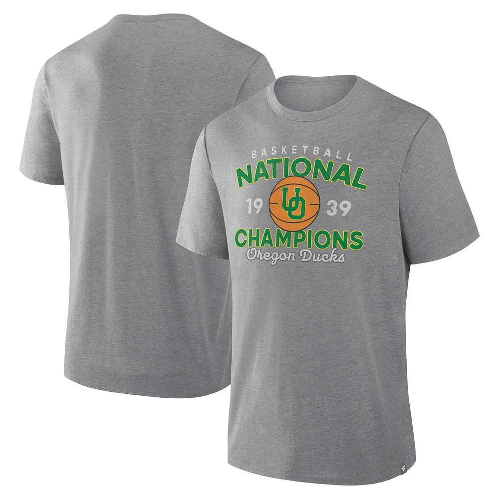 Men's Fanatics Gray Oregon Ducks Dynamic Showdown Tri-Blend T-Shirt