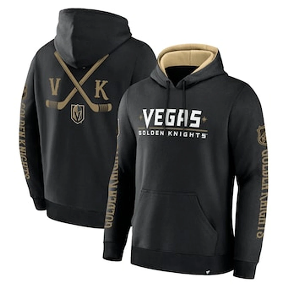 Men's Fanatics Black Vegas Golden Knights Big City Legacy Fleece Pullover Hoodie