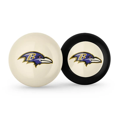 Imperial Baltimore Ravens Logo Cue Ball & 8 Ball Combo Set